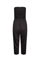 Women's Strapless Smocked Jumpsuit