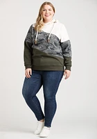 Women's Camo Colour Block Hoodie