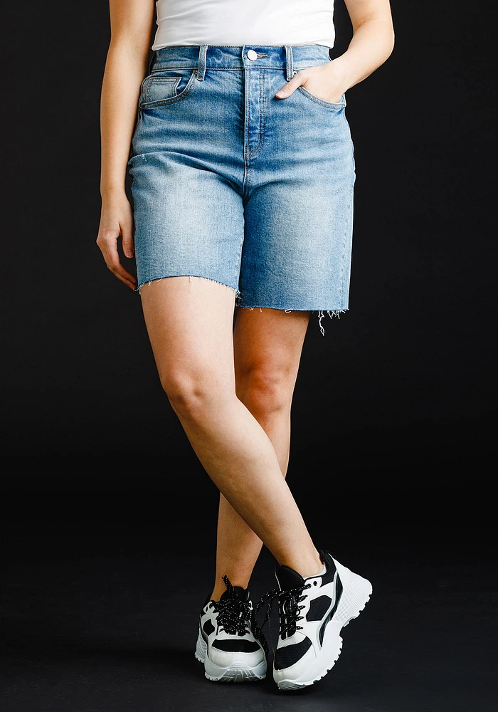 Women's 90's High Rise Straight Bermuda Short