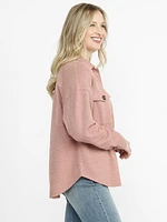 Women's Rib Button Front Shirt