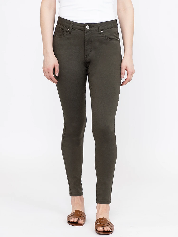 Women's Dark Olive Color Skinny Pants