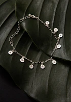 Silver Starburst Charm Anklet