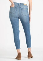 Women's Knee Hole Crop Skinny Jeans