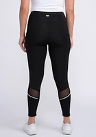 Women's Active Crop Legging With Mesh