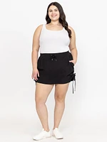 Women's Ruched Hybrid Skort