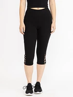 Women's Mesh Insert Capri Legging