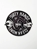 Dirty Hands Clean Money Wrench Sticker