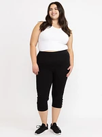 Women's Mesh Insert Capri Legging