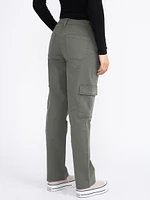 Women's Stretch Canvas Elastic Waist Cargo Pants