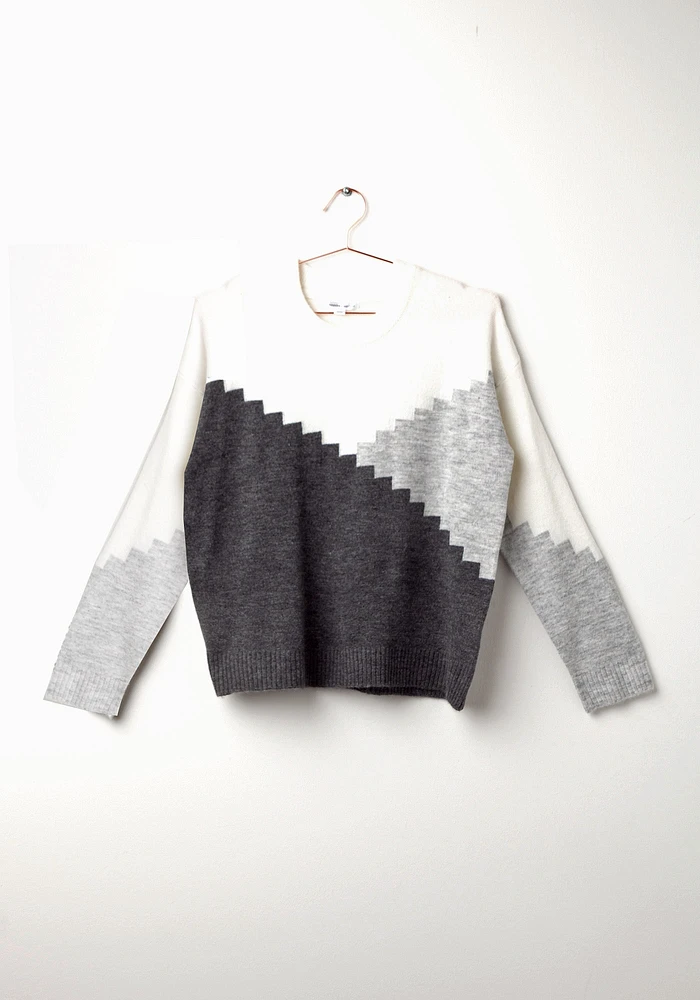 Women's Chevron Blocked Sweater