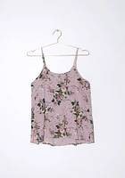 Women's Floral Lace Up Tank