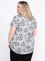 Women's Floral Scoop Neck Tee