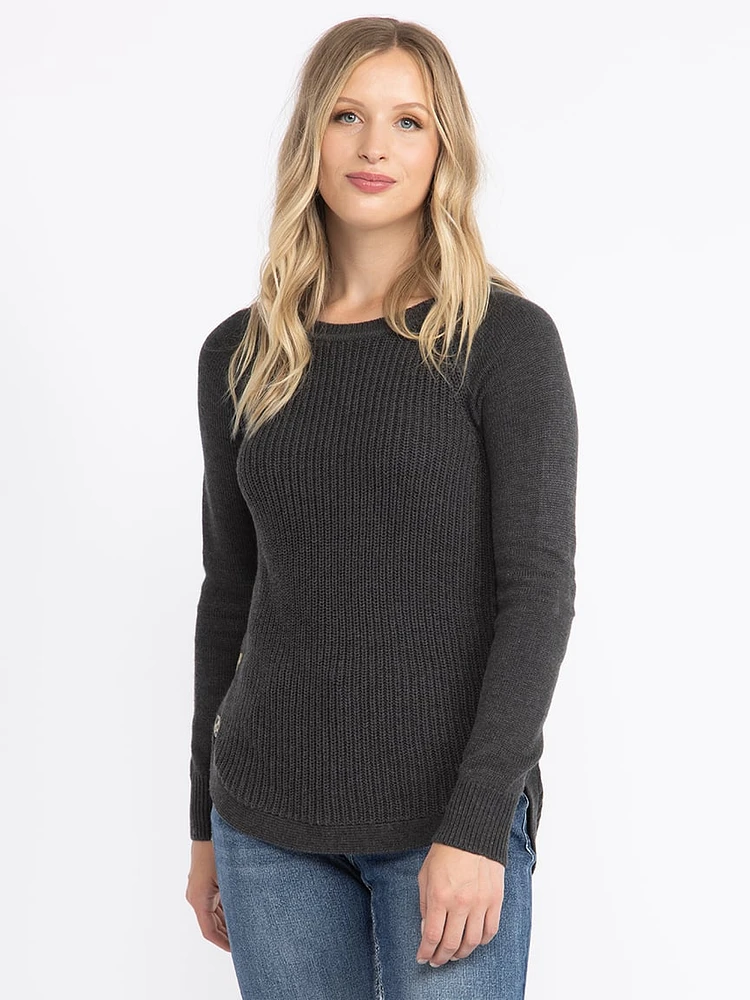 Women's Side Button Sweater