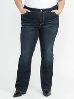 Women's Plus Dark Wash Embellished Pocke