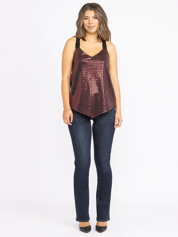 Women's Sequin Handkerchief Tank