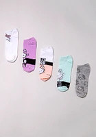 5Pk Hello Kitty Current Mood No Show Socks