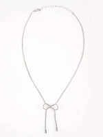 Women's Silver Bow Necklace