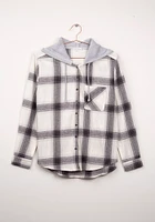 Women's Flannel Plaid Hoodie