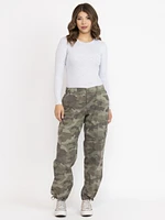 Women's Relaxed Printed Cargo Jogger