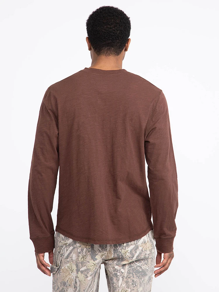 Men's Washed Henley Tee