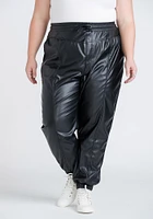 Women's Plus High Rise Faux Leather Jogger