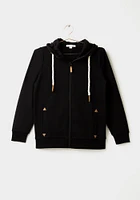 Women's Solid Zip Hoodie