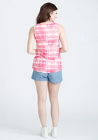 Women's Tie Dye Scoop Neck Tank