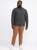 Men's Mock Neck Henley Shirt