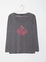 Women's Canadiana Leaf Long Sleeve Tee