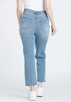 Women's High Rise Destroyed Straight Crop