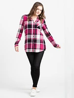 Women's Flannel Plaid Tunic