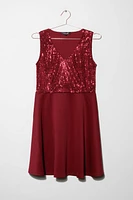 Women's Sequin Top Sleeveless Dress