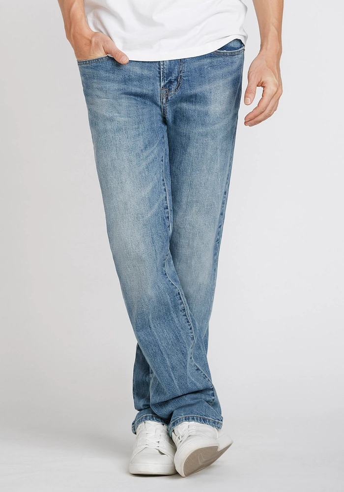 Men's Light Wash Slim Straight Jeans