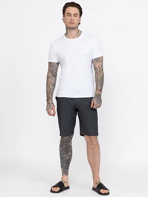Men's Textured Grey Hybrid Shorts