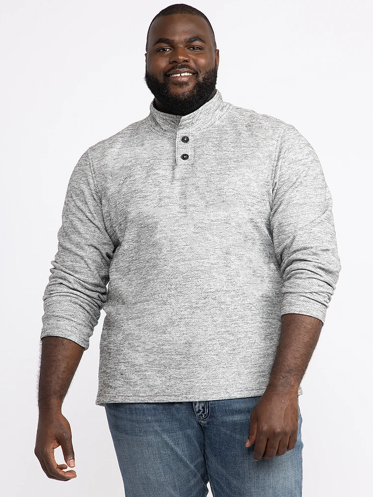 Men's Mock Neck Henley Shirt