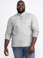 Men's Mock Neck Henley Shirt