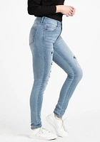 Women's 2 Button Rip & Repair Skinny Jeans