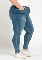 Women's Plus High Rise Destroyed Skinny Jeans