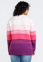 Women's Ombre Crew Neck Sweater