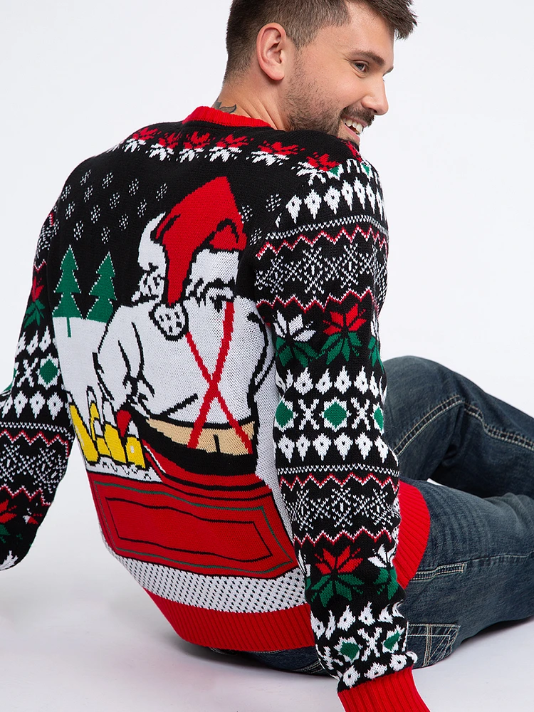 Men's Santa & Beer Sweater