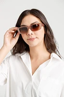 Women's Taupe Narrow Sunglasses