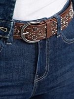 Women's Studded PU Belt