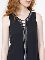 Women's Studded Keyhole Tank