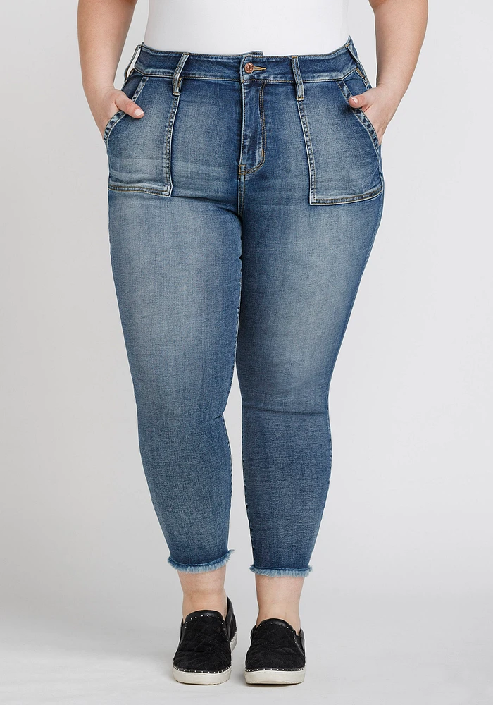 Women's Plus High Rise Skinny Crop