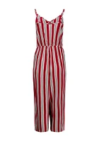 Women's Striped Tie Jumpsuit