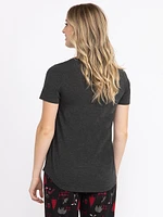 Women's Plaid Tree Scoop Neck Tee