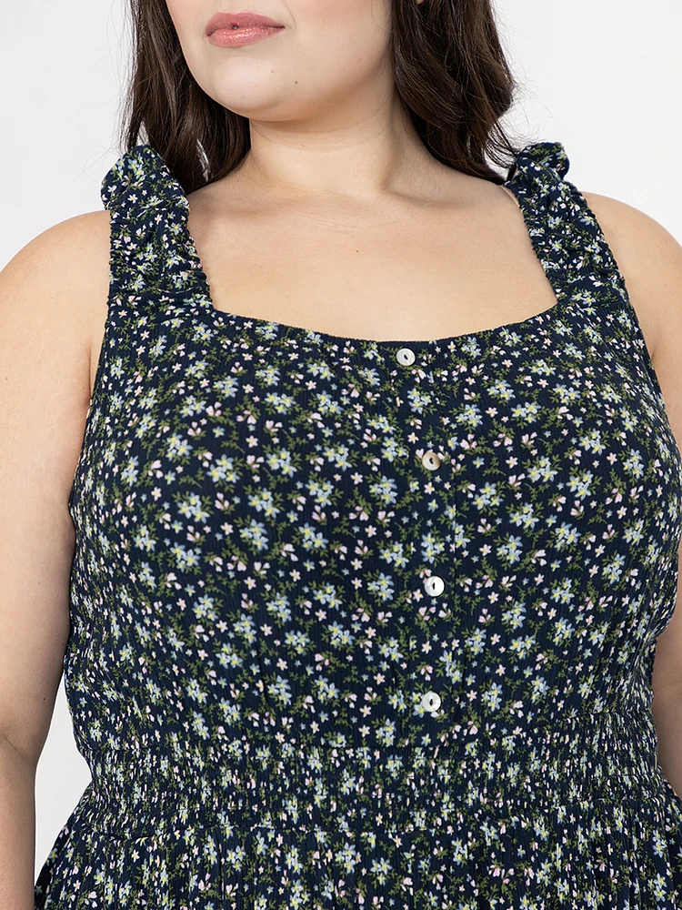 Women's Ditsy Peasant Dress