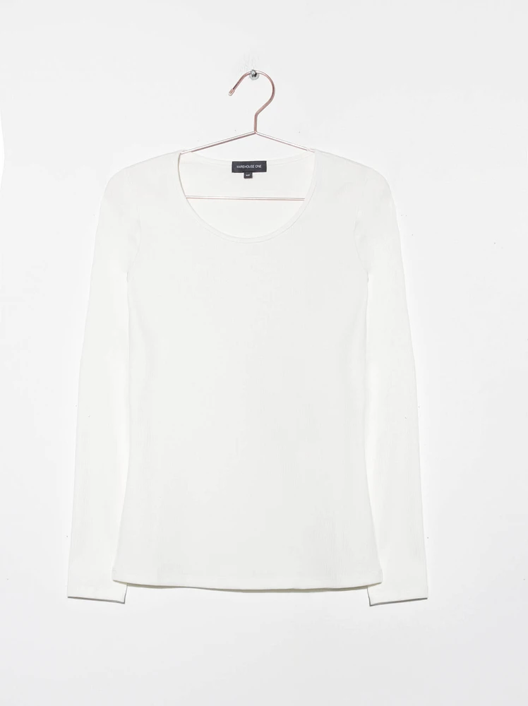 Women's Ribbed Long Sleeve Tee