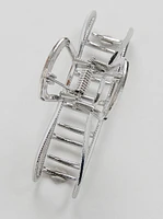 Women's Silver Metal Claw Clip