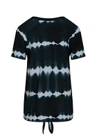 Women's Printed Tie Front Tee